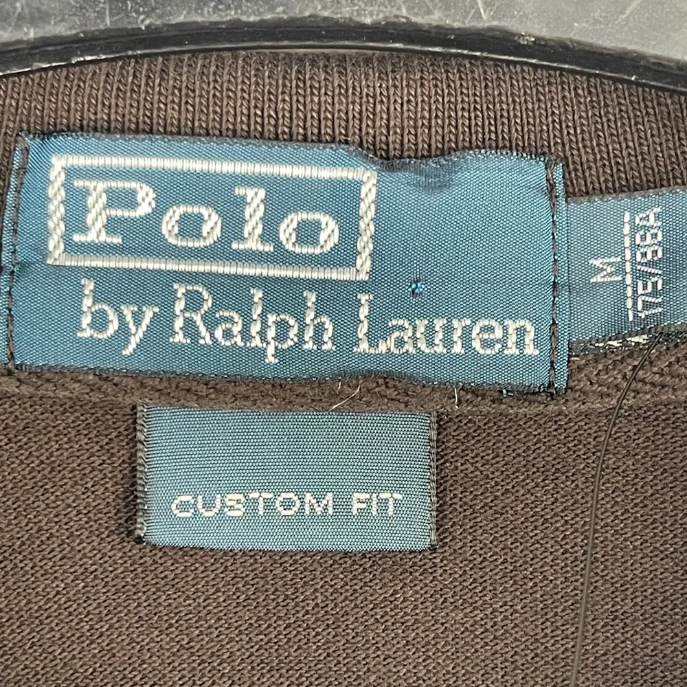 NEW Polo Ralph Lauren BIG PONY Mens M Cotton Long Sleeve Polo Brown‎ Stampede #3